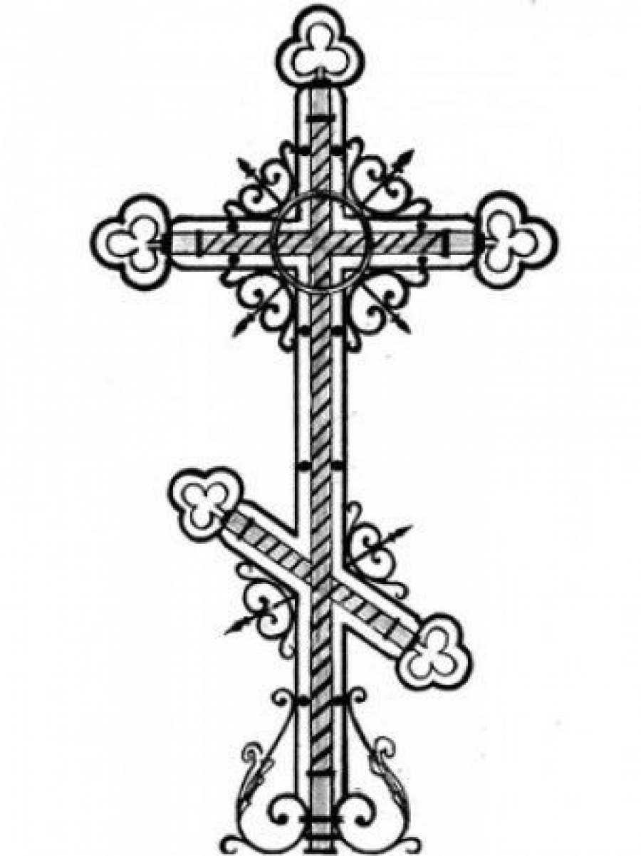Кованый крест №4