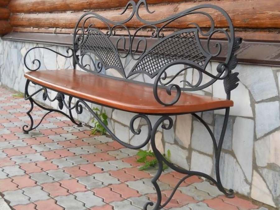 Лавка 6 с металлическим сиденьем